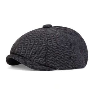 Classic Dark Grey Newsboy Cap Unisex